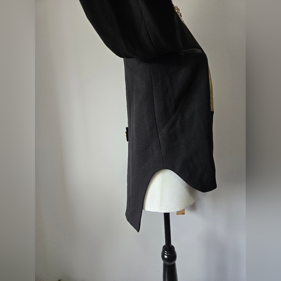RACHEL ROY NWT Black and Gold Jacket Blazer With Tuxedo Tails. Size 4 - Picture 6 of 16